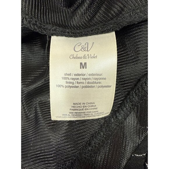 Chelsea & Violet Black & Metallic Swing Dress Medium - Picture 10 of 10